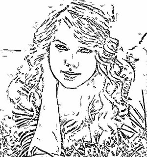 Taylor Swift Coloring Page!
