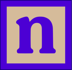  The Wooden Letters Lowercase N