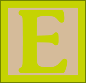  The Wooden Letters Uppercase E