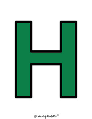  Uppercase Alphabet Prïntables – Letter H