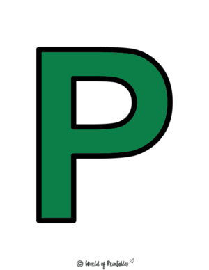 Uppercase Alphabet Prïntables – Letter P