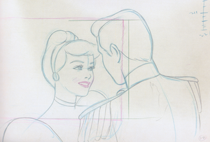  Walt ডিজনি Sketches - Princess সিন্ড্রেলা & Prince Charming