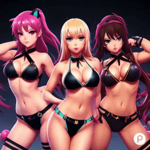  3 Sexy アニメ Girls