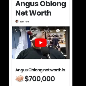 Angus Oblong Net worth scale