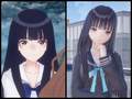 Blue Reflection Ray Anime, And Blue Reflection Game Yuri Saiki comparison  - anime photo
