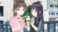 Blue Reflection Ray Hiori Hirahara and Ruka Hanari sharing Ice Cream together  - anime photo