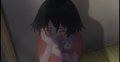 Blue Reflection Ray Nina Yamada as a little kid, child, holding her purple Teddy Bear. - anime photo