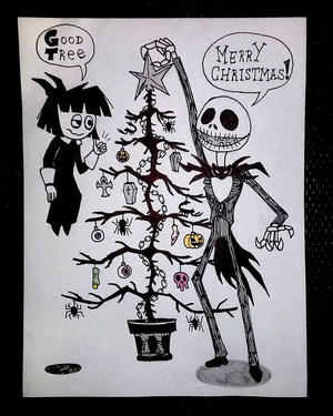 Creepy susie and Jack skellington christmas