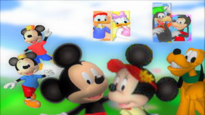  Дисней Golf Mickey, Minnie, Pluto, Donald, Daisy, Goofy, Max, and Morty and his twin brother Ferdie.