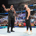 Dwayne 'The Rock' Johnson and Austin Theory | Friday Night Smackdown | September 15, 2023 - wwe photo