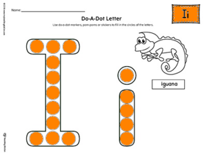 Letter Do-A-Dot Worksheet I