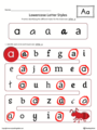 Lowercase Letter Styles Worksheet Color A - the-letter-a fan art