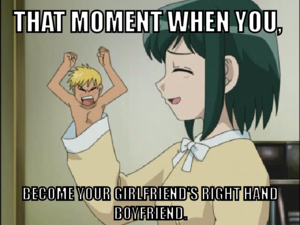  Midori Days Meme. That moment when Du become your girlfriend's right hand boyfriend.Midori No Hibi