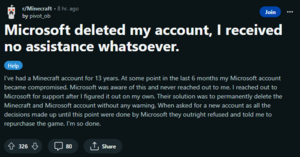 Minecraft account deleted because didnt migrate to msa