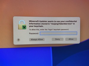  माइन्क्राफ्ट launcher locked MacOS