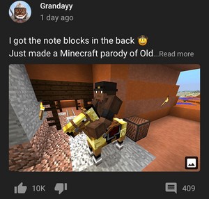  Old town road granday Minecraft (Майнкрафт) meme