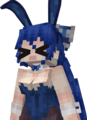 Rabbit Anime Girl Figura Mod player model - minecraft fan art