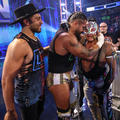 Rey Mysterio with Santo Escobar and Joaquin Wilde | Friday Night Smackdown | August 11, 2023 - wwe photo