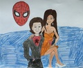 Spider-Man Home (Peter Parker x Michelle Jones{MJ}) Tom Holland and Zendaya! Tomdaya Spideychelle  - spider-man fan art