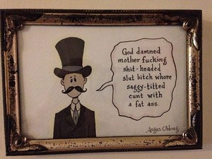 Swearing Abraham Lincoln Art Print by Angus Oblong
