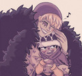 one-piece - corazon and law wallpaper