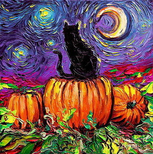  🦇 Starry Night x Halloween | bởi Aja Trier 🦇