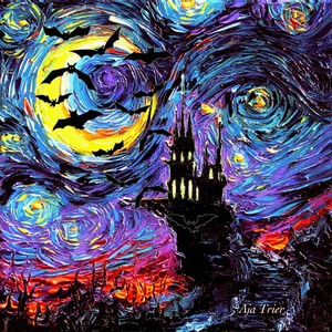  🦇 Starry Night x halloween | oleh Aja Trier 🦇