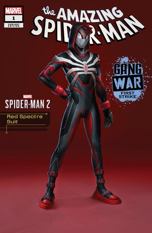  AMAZING SPIDER-MAN: GANG WAR FIRST STRIKE no1 | Red Spectre Suit Marvel’s Spider-Man 2 Variant Cov