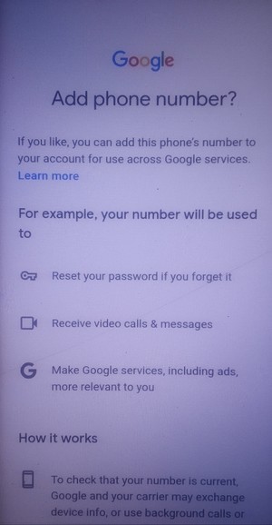 Add Phone Number With Google Account