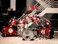 Eric Carr's drums ~filming "Let's Put the X in Sex" (Smashes, Thrashes and Hits)  - kiss photo