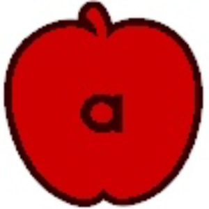  Lowercase apel, apple A