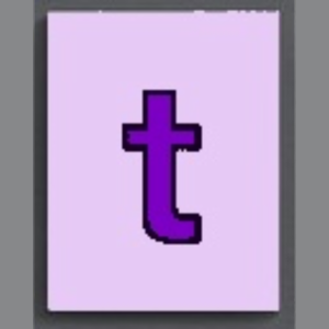  Lowercase Rectangle T