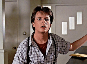  Michael J. 狐, フォックス as Marty McFly in Back to the Future (1985)