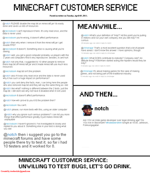  Minecraft Mojang Customer Service during Migration Notch 2014
