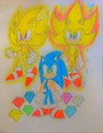Sonic Frontiers The Final Horizon. Sonic, Super Sonic and Super Sonic 2 - sonic-the-hedgehog fan art