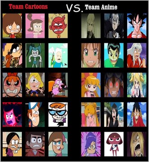 Team Cartoons vs. Team Anime by hodung564