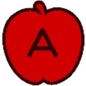  Uppercase apel, apple A