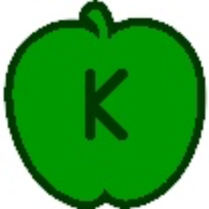  Uppercase táo, apple K
