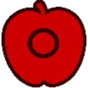  Uppercase táo, apple O
