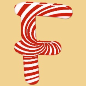  Uppercase Candy-Cane F