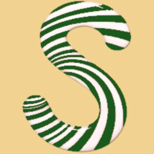  Uppercase Candy-Cane S