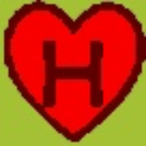  Uppercase hati, tengah-tengah H