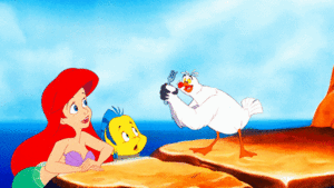 Walt Disney Gifs – Princess Ariel, Flounder & Scuttle