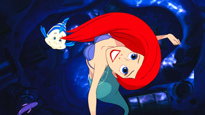  Walt disney Screencaps – Flounder, Princess Ariel & The peixe