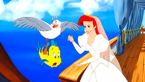  Walt Дисней Screencaps - Scuttle, камбала & Princess Ariel