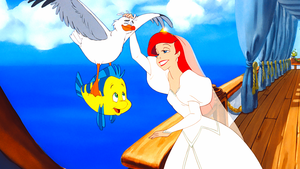  Walt 디즈니 Screencaps - Scuttle, 가자미, 넙치 & Princess Ariel