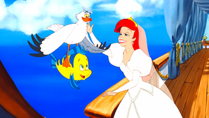  Walt Disney Screencaps - Scuttle, patauger, plie grise & Princess Ariel