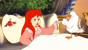  Walt 迪士尼 Slow Motion Gifs – Sebastian, Princess Ariel & Scuttle