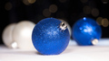 blue sparkly baubles  - christmas wallpaper