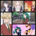 Blue Reflection Ray Ryoka Tachibana, Amiru Sumeragi and Sailor Moon Haruka Tenoh, Michiru Kaiou.  - anime photo